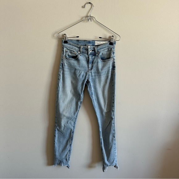 Rag & Bone Womens Cate Mid Rise Ankle Skinny Jeans In Thunderbird Blue - Picture 5 of 16